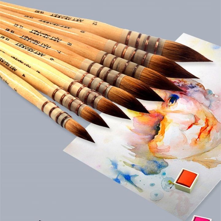 yf-high-quality-squirrel-hair-wood-log-handle-round-paint-brushes-set-professional-painting-brush-for-art-watercolor-gouache