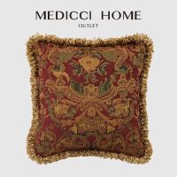 【hot】№✲◆  Medicci Tapestry Cushion Cover Medieval European Luxury Sofa With Fringes