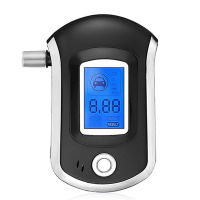 Tester Breathalyzer ตำรวจดิจิตอล Professional แบบพกพาแอลกอฮอล์ทดสอบ AT6000 LCD Dispaly