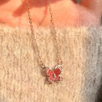 [COD] Double-layered dream-chasing filigree bow necklace female ins style niche light luxury simple all-match temperament white clavicle chain