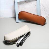 【CC】☁✆  Large Capacity Leather Stationery Holder Storage Student School Supplies