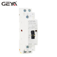 GEYA GYHC คอนแทคแบบแยกส่วน2P 20A 25A 2NO หรือ2NC 220V การควบคุมด้วยตนเองคอนแทคในครัวเรือน Din Rail ประเภท