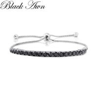 BLACK AWN New 925 Sterling Silver Charm Bracelet Women Wedding Jewelry S010