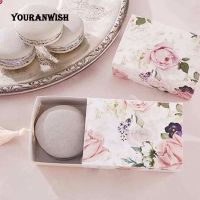 YOURANWISH 50pcslot Floral Candy Box Drawer Design Party Favor Boxes Craft Paper Box with Tassel for Pulling