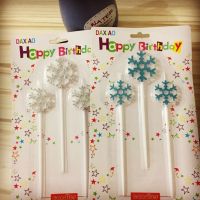 【☑Fast Delivery☑】 yixiao4564 เทียนวันเกิดสำหรับเด็กที่แต่งหน้าคัพเค้กเกล็ดหิมะสีขาว6ชิ้น/เซ็ตเทียนเค้กวันเกิดสร้างสรรค์เทียนปาร์ตี้วันเกิด