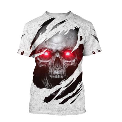 2023 new skull 3D printing T-shirt mens and womens brand boys fashion street style cool multi-color XS-4XL-01