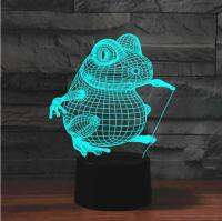 [Seven Neon]Penguin Frog Animal Acrylic 7Colors Desk Lamp 3D Lamp Novelty Child Gift Led Night Light Millennium Falcon Light