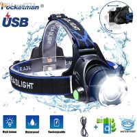 Headlamp Super Bright LED Headlights 18650 Rechargeable Waterproof Head lamp Work Light Hard Hat Lamp for Outdoors Fish