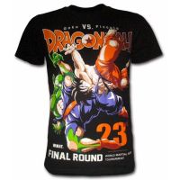 ใหม่ Dragonball Goku vs Piccolo สีดำ Timber Rock วงดนตรีเสื้อขนาดกลาง 2023