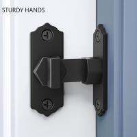 【CW】 Zinc Alloy 90-degree Door Sliding Lock Latch Indoor Hasps Safety Anti-theft Buckle