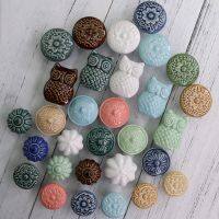 ☎❖❇ 1x Multicolored antique style Assorted Ceramic Knobs for Cabinet Dresser Drawers Handles Ceramic Cabinet Pulls Perillas Buttons