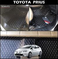 พรมปูพื้นรถยนต์ 6D TOYOTA PRIUS พรม6D QX สวยงาม เข้ารูป เต็มคัน 3ชิ้น