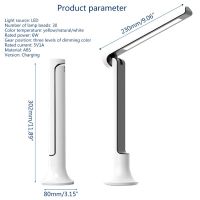 X37E พับชาร์จโคมไฟตั้งโต๊ะขนาดเล็กโคมไฟตั้งโต๊ะแบบพกพาสามหรี่ปรับป้องกันดวงตาตารางไฟของขวัญสำหรับเด็ก