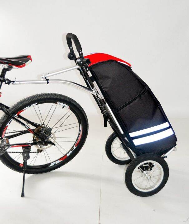Aosom Pull Behind Child Bike Cart Bike Trailer Aosom Foldable