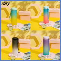 RBRY 600มล. ถ้วยน้ำน้ำ สีไล่ระดับสี จุได้มาก ถ้วยพลาสติกยิม แฟชั่นสำหรับผู้หญิง พลาสติกทำจากพลาสติก ขวดน้ำกีฬา กิจกรรมกลางแจ้งกลางแจ้ง