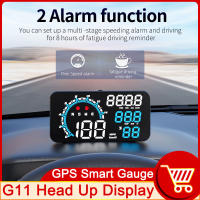 G11 GPS รถ HUD ดิจิตอล S Peedometer หัวขึ้นแสดงวัดระยะทางจอแสดงผล LED สมาร์ทเร่งขับรถปลุกเตือนเมตรระดับความสูง