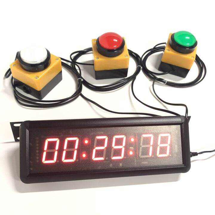 1.5\" 29Cm LED Countdown Stopwatch Clock With 6Cm Button Remote Control
