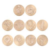 【2023】Wax Seal Stamp Replace Copper Head Round Antique Flower Sealing Wax Stamp Head DIY Hobby Tools Envelope Diary Photo Album