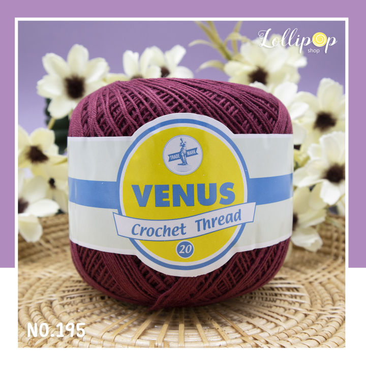 ด้ายถักหุ้มหูกระเป๋า-venus-cotton-เบอร์-20-ด้ายวีนัสคอตตอน-cotton-thread