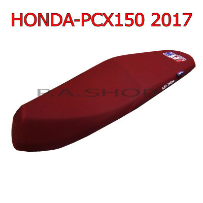 NEW เบาะแต่ง เบาะปาด เบาะรถมอเตอร์ไซด์สำหรับ HONDA-PCX150 ปั 2017 หนังด้าน ด้ายแดง  สีแดง งานเสก