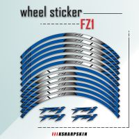 Free Shipping Hot Sale Front Rear Wheel Sticker Reflective Rim Stripe Tape Bike Motorcycle Stickers For YAMAHA FZ1 FZ 1 FZ-1 Decals  Emblems