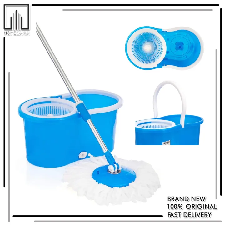 Bucket Mop 2.1 Gallons Clean 360° Microfiber Mop and Bucket Set with
