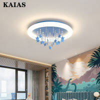 KAIAS Star โคมไฟการ์ตูนที่สร้างสรรค์ Led โคมไฟติดเพดานไฟห้องนอนสำหรับห้องเด็ก,โคมไฟเมฆโคมไฟสำหรับตกแต่งห้องเด็กชายและเด็กหญิง