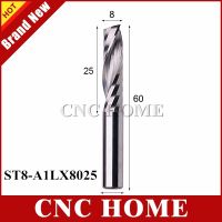 1pc 8 * 25mm Solid Carbide Endmill Single One Flute Spiral Wood CNC Router Bits เครื่องตัดมิลลิ่งงานไม้