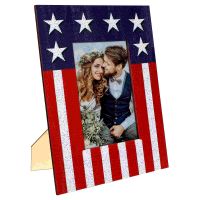 ✺◑ Frame Picture Home Décor Frame Photo Photo Ornament Independence Day Photo Frames Wood Photo Frames Ornament