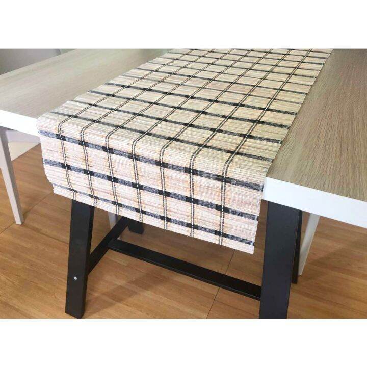 Handwoven Abaca Table Runner 14" x 72" Bamboo design Lazada PH