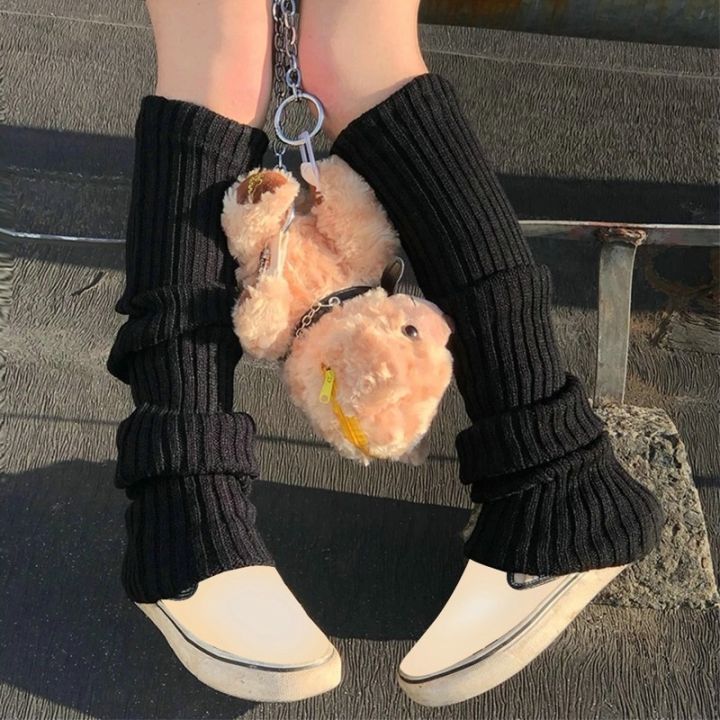 ญี่ปุ่นฤดูหนาวขาอุ่น-fluffy-goth-อุปกรณ์เสริม-gothic-lolita-ถักถุงเท้ายาวผู้หญิงขาอุ่น-lady-ถุงเท้า-gothic-legging