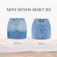 Merge Official - Mini Denim Skirt 02 2 Colors (พร้อมส่ง) กระโปรงยีนส์ มีกางเกงซับใน