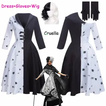 Cruella Deville Costume Adult, Cruella Costume, Cruella de Vil Costume –  Coserz