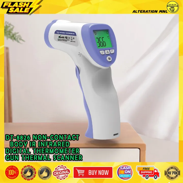ORIGINAL DT8826 NONCONTACT BODY IR INFRARED DIGITAL THERMOMETER GUN