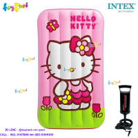 Intex ส่งฟรี ที่นอนเป่าลม แคมป์ปิ้ง เฮลโล คิตตี้ 0.88x1.57x0.18 ม. รุ่น 48775 + ที่สูบลมดับเบิ้ล ควิ๊ก วัน