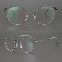 Germany Brand Designer Women Men Screwless Round Optical Eyewear Frame Prescription Glasses Spectacles Eyeglasses Tona