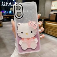 GFAITH 2023เคสใส่โทรศัพท์คลังสินค้าพร้อมสำหรับ OPPO A78 4G / A58 4G / A78 5G / A78 Nfcโปร่งแสงถุงลูกอมเคี้ยวนุ่มแวววาวด้านหลังป้องกันเลนส์กล้องพร้อมกระจกแต่งหน้าเคสมือถือ OppoA78 OppoA78NFC