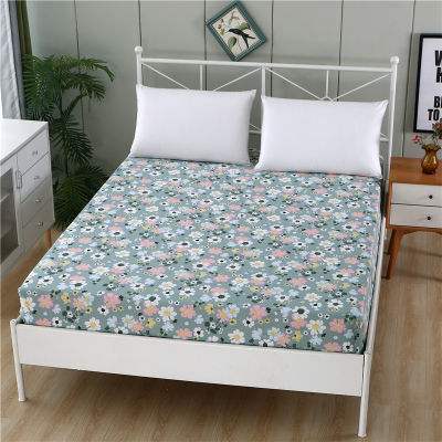 LAGMTA 1pc 100 cotton fitted sheet plant cartoon plaid mattress cover Four Corners With Elastic band bed sheet can be customiza