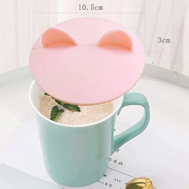 Food Grade Silicone Cup Lid Mug Covers Antidust Glass Cup Coffee Mug Cover Airtight Seal Lids Cap Drink Cup Covers for Beverages, Pink