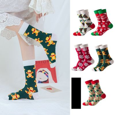 1Pair Christmas Tree Snowflake Snowman Anti skid Floor Socks Christmas Warm Stockings Cotton Winter Socks New Christmas Gift