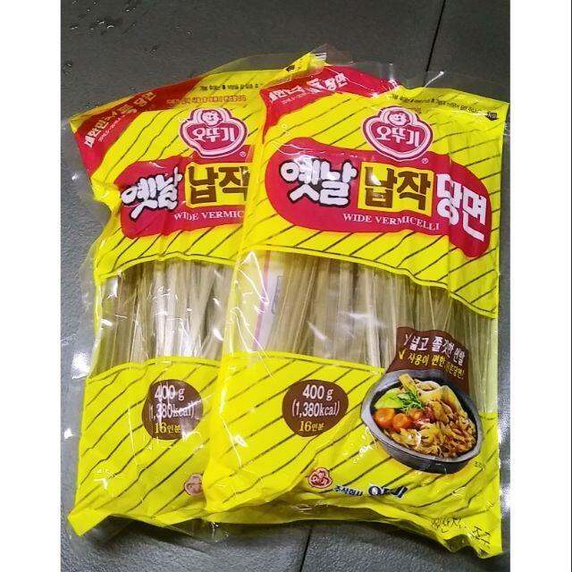 Ottogi korean glass noodles wide vermicelli 400g flat for japchae Lazada PH