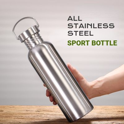 Stainless Steel Water Bottle 1000 750 500ml Big Mouth Cycling Hiking Waterbottle Drinkware Sports Bottle Flasks with Lid