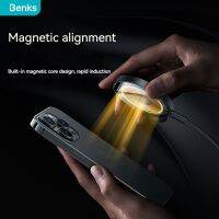 (ร้อน) Benks 15วัตต์ค่าใช้จ่ายได้อย่างรวดเร็วใสแม่เหล็กชาร์จไร้สายชาร์จไฟที่มองเห็นได้สำหรับ 12 13ชุดอัลตร้าสลิมแบบพกพา