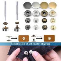 Metal No Sewing Snap Fastener Jeans Button Press Bag Adjustable DIY Coat Clothes Detachable Accessories Clothes Repair D1P5