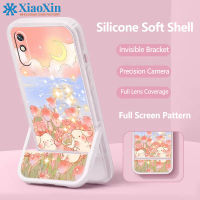 XiaoXin สำหรับ R edmi 9A 9i TPU ที่มองไม่เห็นยืนโทรศัพท์กรณีแบบบูรณาการโทรศัพท์ Soft Case กล้องเต็มครอบคลุม