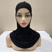 【YF】 C215 Extra Longer Modal Cotton Jersey Bigger Size Slim Face Ninja Underscarf Full Cover Muslim Hats Headband Inner Turban Caps