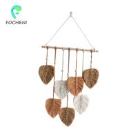 Focheni Macrame แขวนผนังฉากหลังพรมโบโฮทอสำหรับหอพักห้องนอน