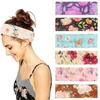 7 Pcs Womens Sports Hair Accessories Bohemian Print Face Wash Running Yoga Hairband Outdoor