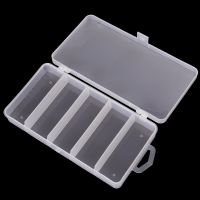 5 Compartments Fishing Tackle Box Plastic Waterproof Fishing Equipment Soft Fish Lure Hook Bait Storage Case Organizer Container