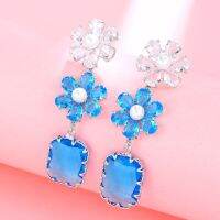 GODKI 2022 Trending Flower Earrings For Women Engagement Party Bohemian Earrings Geometric Brincos Female DIY Fashion Jewelry